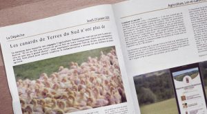 Article Terres du Sud dans la Dépêche