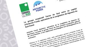 Communiqué de presse terres du sud antarctic foods